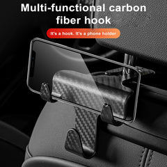 Universal Car Seat Headrest Hook | 2-in-1 Auto Hanger & Phone Holder
