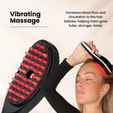 Electric LED Massage Comb | Blue & Red Light Therapy & Negative Ion Scalp Massager