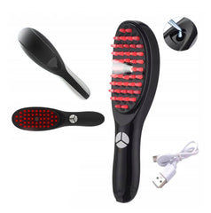 Electric LED Massage Comb | Blue & Red Light Therapy & Negative Ion Scalp Massager