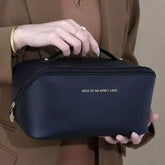 Large Capacity Waterproof Travel Cosmetic Bag & Makeup Organizer (Black)