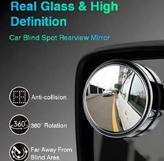 Wide-Angle Blindspot Rearview Convex Mirror (2-Pack)