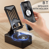 3-in-1 Foldable Desktop Phone Stand with Bluetooth Speaker