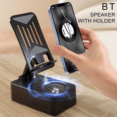 3-in-1 Foldable Desktop Phone Stand with Bluetooth Speaker