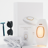 IPL Laser Hair Removal Handset System with Razor & Safety Glasses