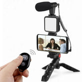 High-Quality Vlogging Kit with Tripod, Mic & LED Light