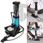 Dual-Use Air Pump with Pressure Gauge