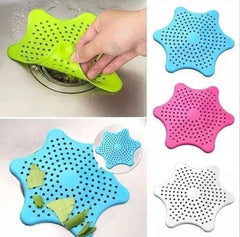 Star Design Drain Cover - Silicone Plug Stopper and Strainer for Bathroom & Kitchen