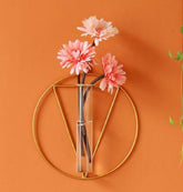 Golden Metal Vases Set of 2 for Home Decor