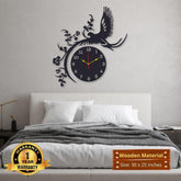 Eagle Wall Clock Black 30x25 Inch MDF