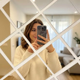 12 Pcs Acrylic Mirror Wall Decor Golden Silver Square Design