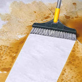 2-in-1 Floor Scrub Brush with Long Handle & Built-In Squeegee