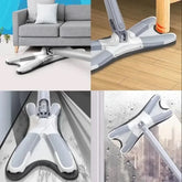 X Type Flat Floor Mop - Flexible, Easy Clean