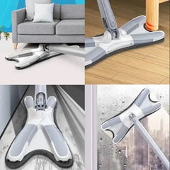 X Type Flat Floor Mop - Flexible, Easy Clean