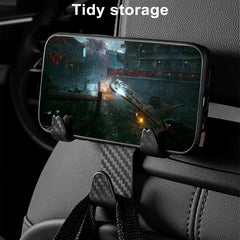 Universal Car Seat Headrest Hook | 2-in-1 Auto Hanger & Phone Holder