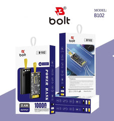 Bolt B102 10,000mAh High-Capacity Portable Power Bank