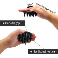 Head Cleansing & Scalp Massage Brush – Soft Bristles for Wet & Dry Use (Black color)