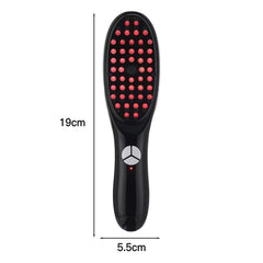 Electric LED Massage Comb | Blue & Red Light Therapy & Negative Ion Scalp Massager