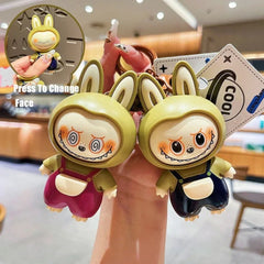 Labubu Face-Changing Mini Cartoon Keychain Toy