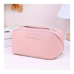 Large Capacity Waterproof Travel Cosmetic Bag & Makeup Organizer (Black)