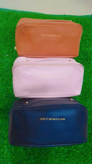 Large Capacity Waterproof Travel Cosmetic Bag & Makeup Organizer (Black)