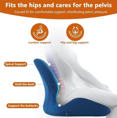 Ergonomic Memory Foam Lumbar Support Cushion | Orthopedic PU Backrest Pillow for Office Chair, Car & Home