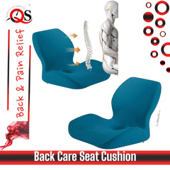 Ergonomic Memory Foam Lumbar Support Cushion | Orthopedic PU Backrest Pillow for Office Chair, Car & Home