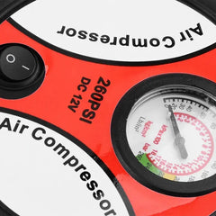 Portable 12V Car Air Pump (260PSI) | Heavy-Duty Electric Compressor & Tyre Inflator