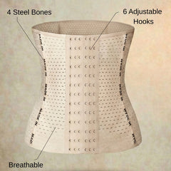 M+ High-Waist Belly Belt | 6-Hook Seamless Tummy Controller (3XL Skin)