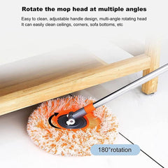 360° Rotating Telescopic Long-Handle Microfiber Dust Mop