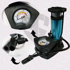 Dual-Use Air Pump with Pressure Gauge
