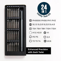 24‑in‑1 Compact Screwdriver Kit | High‑Precision Bits for Gadgets & Devices