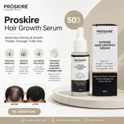 Proskire Hair Growth Serum – Reduces Hair Fall, Boosts Hair Density, Activates Follicles – For Bald Patches, Receding Hairline & Thinning Hair MISO DEALS