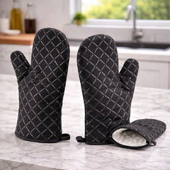 Professional Heat-Resistant Quilted Oven Mitts & Gloves (Pair)