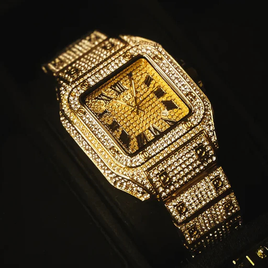 Cartier Iced Out King Watch Inspired By Karan Aujla