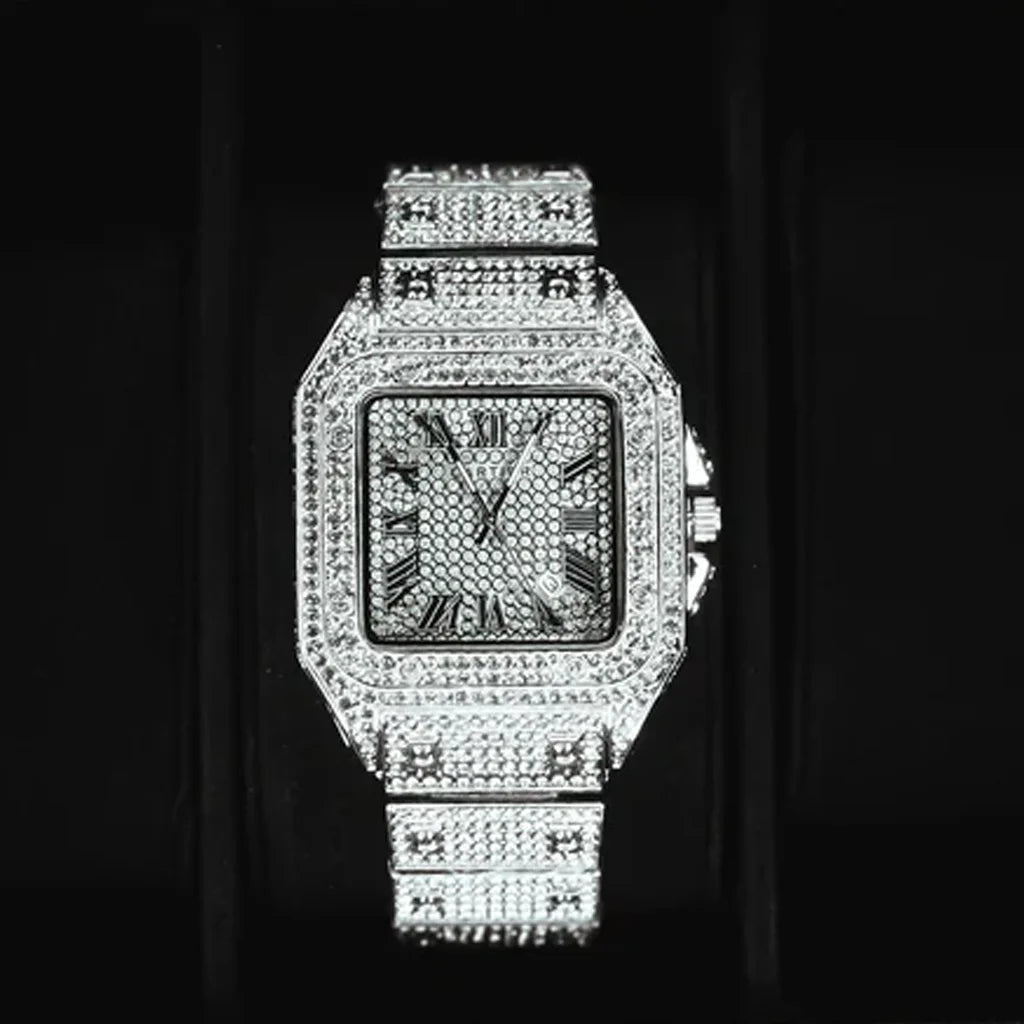 Cartier Iced Out King Watch Inspired By Karan Aujla