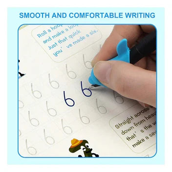 Kids Magic Practice Book (4 Books + 1 Pen + 1 Grip + 8 Refill) Free Home Delivery MISO DEALS