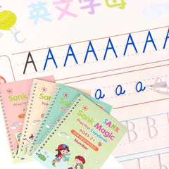 Kids Magic Practice Book (4 Books + 1 Pen + 1 Grip + 8 Refill) Free Home Delivery MISO DEALS