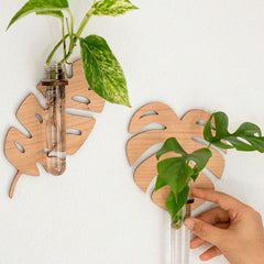 MDF Wood Planter 3D Brown 9x6.5x2 Inch