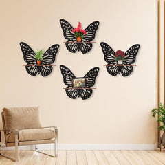 Black Butterfly Wall Shelves Set for Home Decor