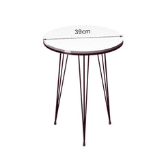 Gold Hairpin Coffee Table 18x15 White Marble Top