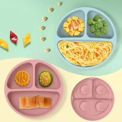 Silicone Baby Tableware Set – Bowl, Spoon, Fork, Bib & Plate