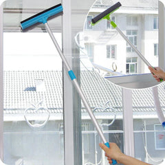 2-in-1 Long Handle Window Scraper – Adjustable Glass Cleaner