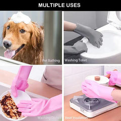 Waterproof Silicone Dishwashing Gloves – Soft & Durable