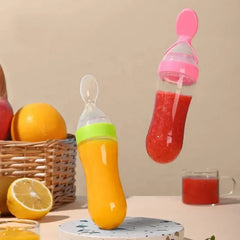 Squeeze Baby Bottle with Feeder & Training Spoon (each)