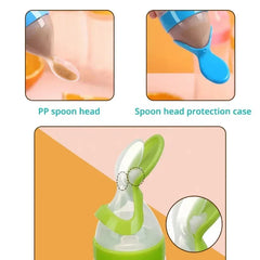 Squeeze Baby Bottle with Feeder & Training Spoon (each)