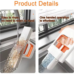 Handheld Folding Mini Mop – Lazy Sponge Mop for Kitchen & Glass Cleaning