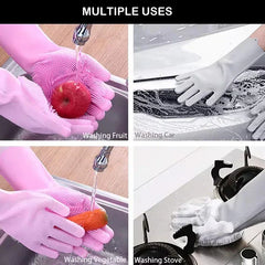 Waterproof Silicone Dishwashing Gloves – Soft & Durable