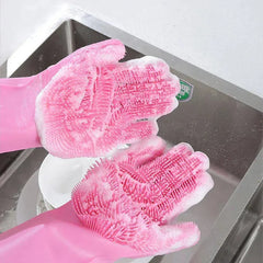Waterproof Silicone Dishwashing Gloves – Soft & Durable