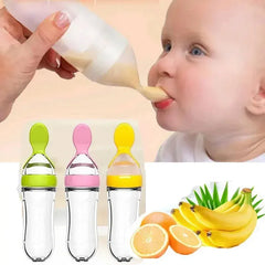 Squeeze Baby Bottle with Feeder & Training Spoon (each)