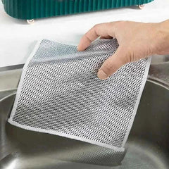 Non-Scratch Cleaning Cloth for Dishes | Durable Steel Wire Dishcloth